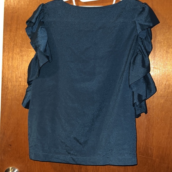 Teal Ruffle Blouse - Picture 2 of 2